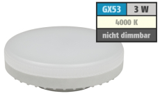 GX53 230V 3W Led 260lm 120 neutralwei