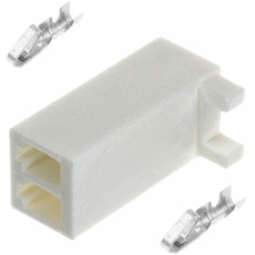 Buchse RM 2,54mm 2pol. löt/crimp Einsätze Molex