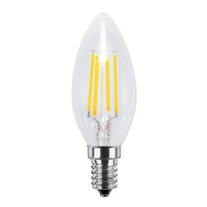 E14 230V 4,5W Led klar 470lm Filament Kerze warmweis