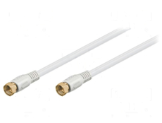 Sat Anschlusskabel 2xF-Stecker 7,5m weiß
