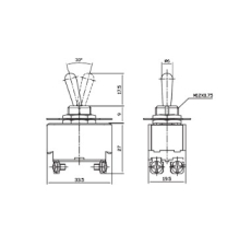 Kippschalter 2pol. EIN AUS 250V/10A