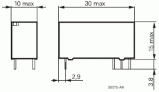 Relais 24VDC 1xUM 8A/240 V 6pin Schrack