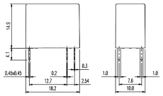 Relais 12VDC 1xEIN 250V 10A 200mW