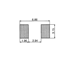 1A 125VAC Sicherung SMD 6,1x2,6x2,6mm