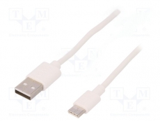 USB-C Stecker auf USB-A Stecker 2M Kabel wei