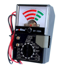 Batterietester Analog mit Meßleitungen AA,AAA,C,D, 1.5V 6V 9V 12V 22.5V