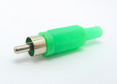 CINCH STECKER grün Nylon mit Knickschutz