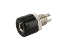 Spielwarenbuchse schwarz 2.6mm lötbar zentralbefestigung