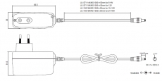 Steckernetzgert 12VDC 5A DC-Stecker 5.5x2.1mm