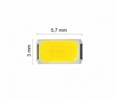 Led SMD wei 55lm 150mA 3,2V Chip 5,7x3mm