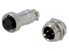CB mini Einbaustecker u. Kupplung 2polig