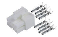 Buchse RM 4,2mm 8pol. Kabelmontage löt/crimp Einsätze Molex