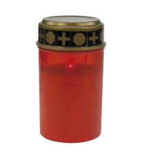 Grablicht Rot mit LED Flackereffekt Ø7x12cm inklusive Batterien