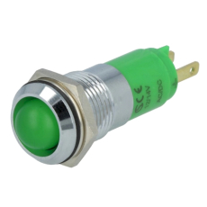 Signallampe LED grün 12...14V DC/AC Ø14.2mm