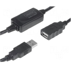 USB2.0-A Stecker / Kupplung Verlängerung 10M aktiv