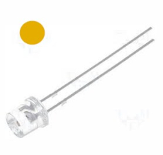 Led 5mm gelb 2180mcd rundstrahlend 140° flach