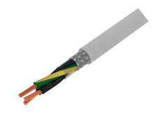 Mantelleitung 3x1mm2 geschirmt grau rund DM 6.8mm (Meterware)