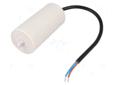 Motorkondensator 40uF/450V Ø45x92mm Kabel
