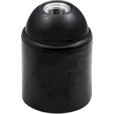 Lampenfassung E27 glatt schwarz