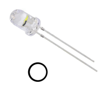 Led 5mm kaltweiß 8400mcd blitzend 20mA 30°