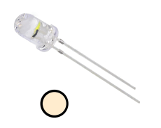 Led 5mm warmweiß 8400mcd blitzend 20mA 30°