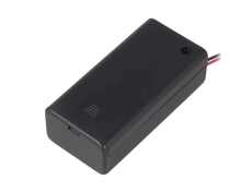 Batteriefach für 9V 6F22, 6LR61 Batterien schwarz
