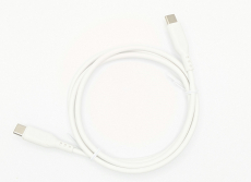 USB-C Stecker auf USB-C Stecker 1M USB weiß 60W mit Power Delivery