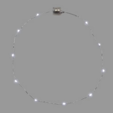 Lichterkette LED 60cm kaltweiß Batterie 2xLR44