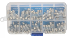 Sicherungssortiment träge 5x20mm 100 Stück in Box