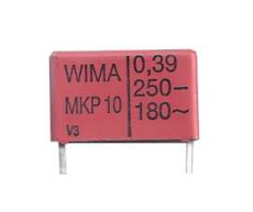 0,39uF/250V MKP RM22mm 26x7x16mm Kondensator WIM