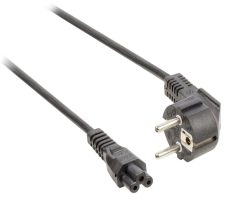Netzkabel 1,8m Schukostecker auf IEC-Kupplung