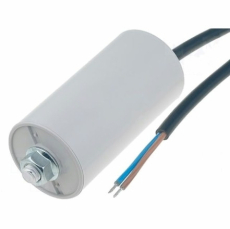 Motorkondensator 20uF 450V mit Kabel Ø40x70mm