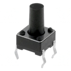 Printtaster 6,0x6,0mm h=9,5mm liegend