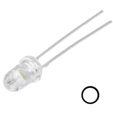 LED 5mm weiss 18000mcd 20° klar Ub 3,1V 20mA