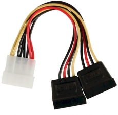 SATA    Adapter    4    1/4->2x        SATA    Buchse    Stromversorg.