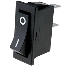 Wippschalter 1pol.EIN AUS250V/10A 30x11mm schwarz