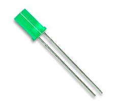 LED 5mm grün Flachkopf