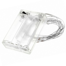 Lichterkette Led Micro 3xAA 40 Led`s 2,45m Länge