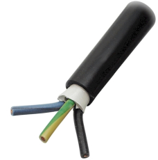 Mantelleitung 3x1,5mm² steife Adern Erdkabel schwarz (Meterware)
