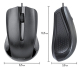 Maus optisch USB 3-Tasten 1000DPI mit Kabel