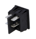 Wippschalter 2pol.EIN AUS 250V/20A 30x22mm schwarz