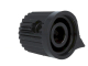 Drehknopf Ø11.4x10.5mm 4mm Achse schwarz