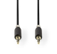 Stereo Audiokabel 3,5-mm-Stecker - 3,5-mm-Stecker 5,0m Anthrazit
