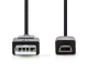 USB2.0-A Stecker/USB2.0 Mini Stecker 5m Kabel 5pol.