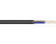 Mantelleitung 2x0,75mm² flexibele Litze schwarz flach // Meterware
