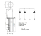 Led 5mm RGB dreifarbig 20mA 30° gemein. Kathode