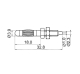 Büschelstecker 4mm Frontplattenmontage