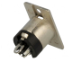 XLR Einbaustecker 5pplig vernickelt