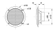 Lautsprecher Ø150mm h56mm 4Ohm wasserfest weiß