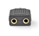 Adapter 3,5mm Stecker auf 2x3,5 Klinkenkupplung